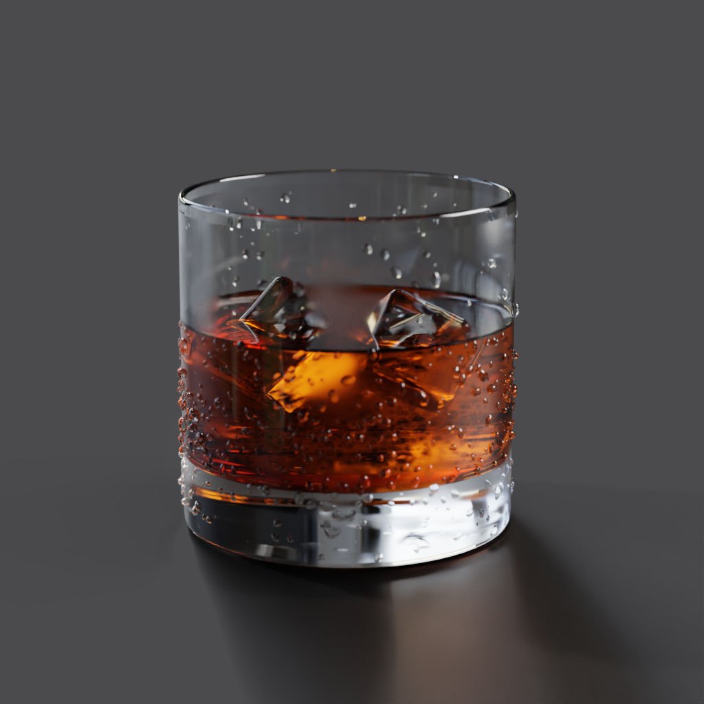 Glass of coke with ice 3D Restaurant / Bar models BlenderKit