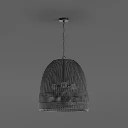 Light Matte Black Dome Pendant