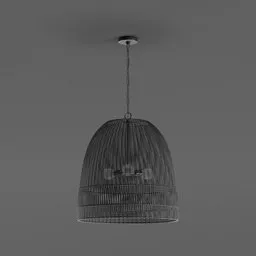 Light Matte Black Dome Pendant