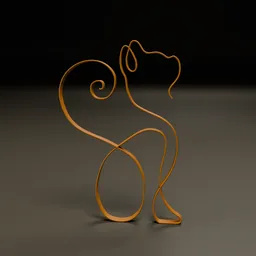 Simple Elegant Cat Sculpture