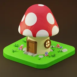 Isometric of Mushroom House