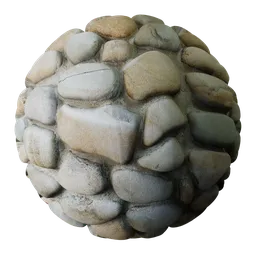 2K PBR stone texture for 3D rendering, seamless tiling, detailed displacement for Blender and PBR workflows.