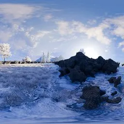 Frozen Winter Landscape Mountain