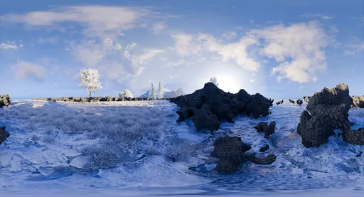 Frozen Winter Landscape Mountain