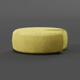 Realistic cheese roll 3D model for Blender, ideal prop for video game environments.