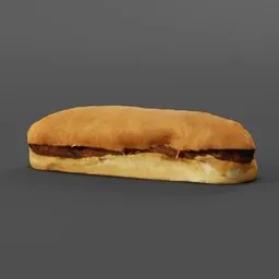 "High-quality Chicken Burger 3D model with optimized quad geometry for use in Blender 3D. Perfect for food and drink related projects, this 3D render features a tasty sandwich with meat and cheese on a bun. Created by John E. Berninger and inspired by Rezső Bálint, this model is an excellent addition to any 3D artist's toolkit."