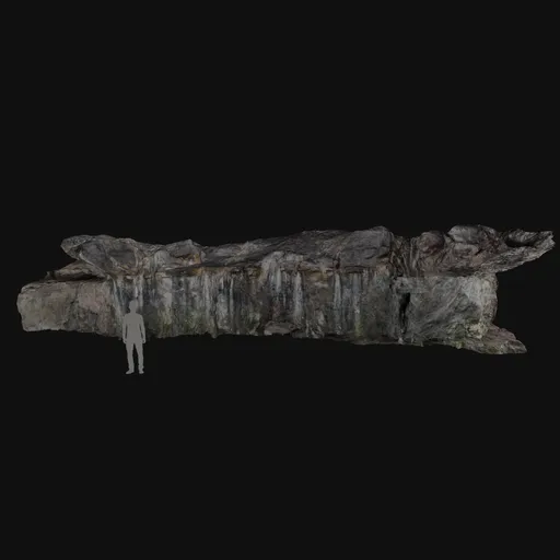 Photorealistic Blender 3D model showcasing detailed limestone cave textures, suitable for environmental design.