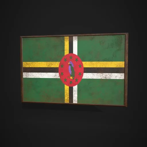 Dominica Flag Picture Frame