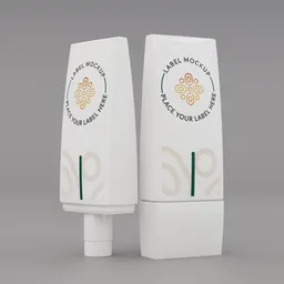 High-resolution 3D model of a cream tube packaging, ideal for Blender 3D projects.