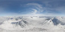 Snow Mountain Aerial Landscape