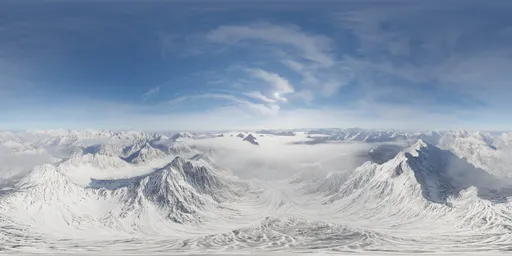 Snow Mountain Aerial Landscape