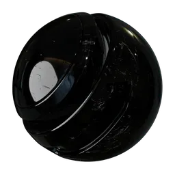 Damaged Black High Gloss Plastic