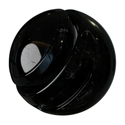 Damaged Black High Gloss Plastic