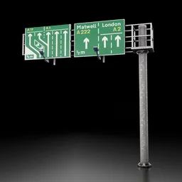 Overhead Highway Sign