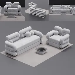 Modular Bubble sofa with Rug & Table