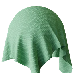 Green Waffle Fabric