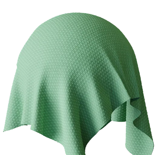 Green Waffle Fabric