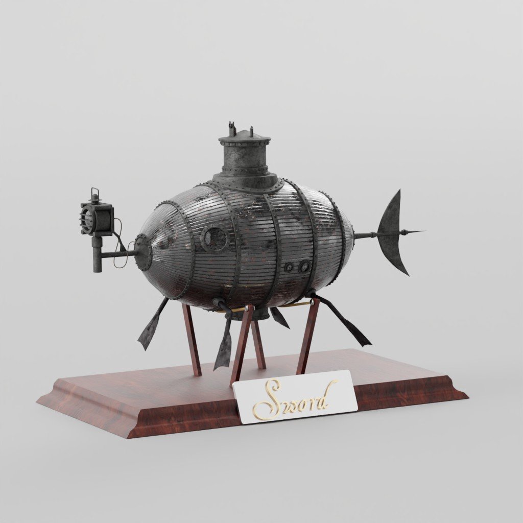 Sword submarine | FREE 3D Miscellaneous models | BlenderKit