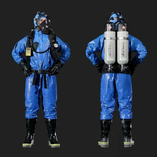 Hazmat Specialist Hands on Hips Blue