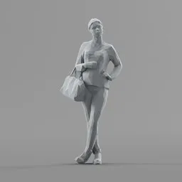 Lowpoly Female Standing