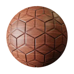 Wooden hexagonal tiles