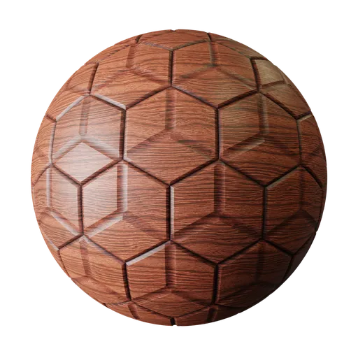 Wooden hexagonal tiles