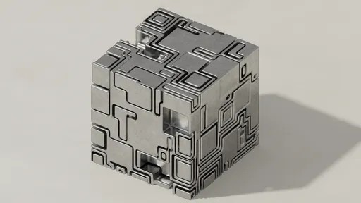 SciFi Metallic Greeble Cube Model