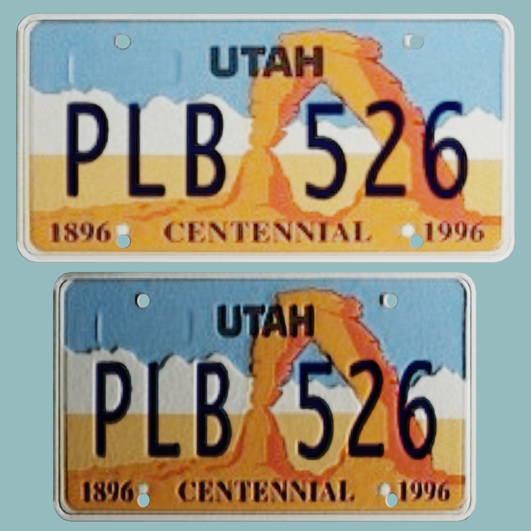 Utah Licence plate PL FREE Vehicle Parts models BlenderKit