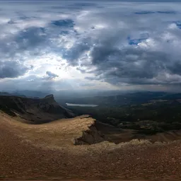 Dramatic Storm Weather on Mountain