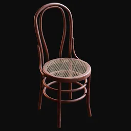 Bentwood and Wicker Chair