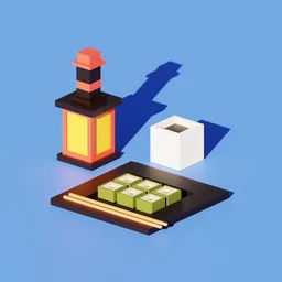 Low Poly Sushi
