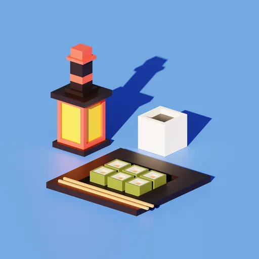 Low Poly Sushi