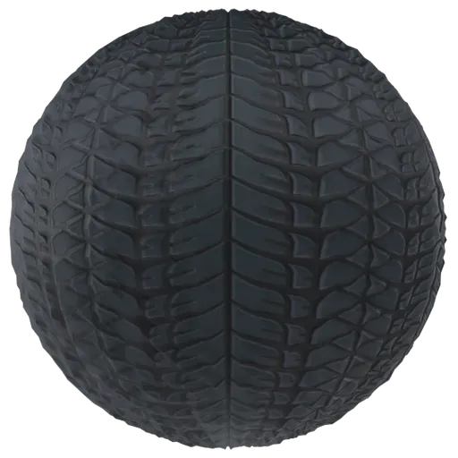 Seamless PBR tire texture for Blender with adjustable scale, rotation, displacement, unpaint, and color settings.