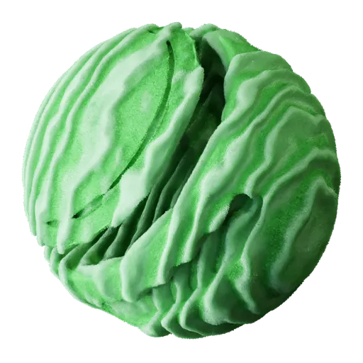Procedural Pistachio Ice Cream texture for PBR material in Blender 3D with customization controls for roughness, scale, and imperfections.