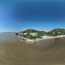 Green tree mountain cloud bluesky