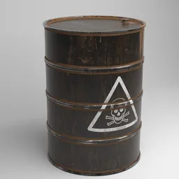 Radioactive Oil Barrel Black