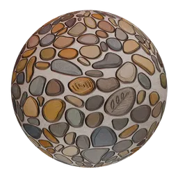 Stylized Pebble Path