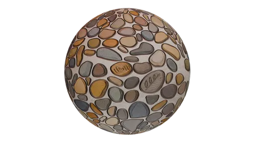 Stylized Pebble Path