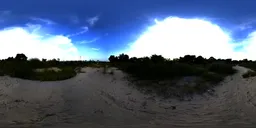 White Sand Trail with Greenery HDRI