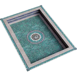 "Stunning 3D model of an antique swimming pool featuring a blue mosaic with wave ornaments and a circular fountain. Inspired by Paolo Veronese and Sheikh Hamdullah, this public swimming pool exudes Mediterranean charm. Multiple views available from the Historic Artworks Society's Thoth collection."