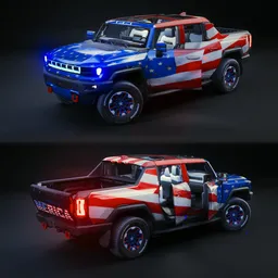 Hummer EV 2022 – Rigged 4K PBR livery3