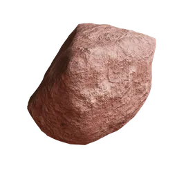 High-detail Blender 3D model of a textured boulder for landscape/environment rendering.