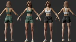 Running Fitness Girl Character