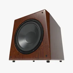 Hi-Fi Subwoofer brown wood