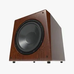 Hi-Fi Subwoofer brown wood
