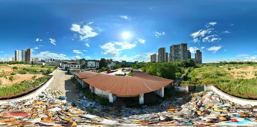 Garbage dump old building