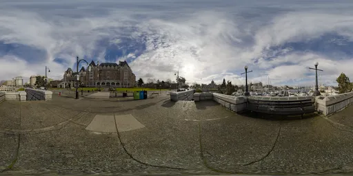 Downtown Victoria Sunny Cloudy Day