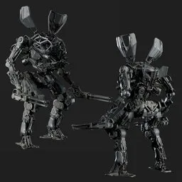 Sci-Fi Bipedal Combat Robot