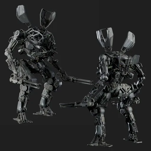 Sci-Fi Bipedal Combat Robot