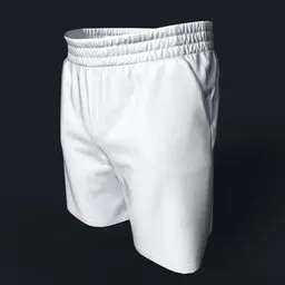 White Cotton Shorts with Pockets